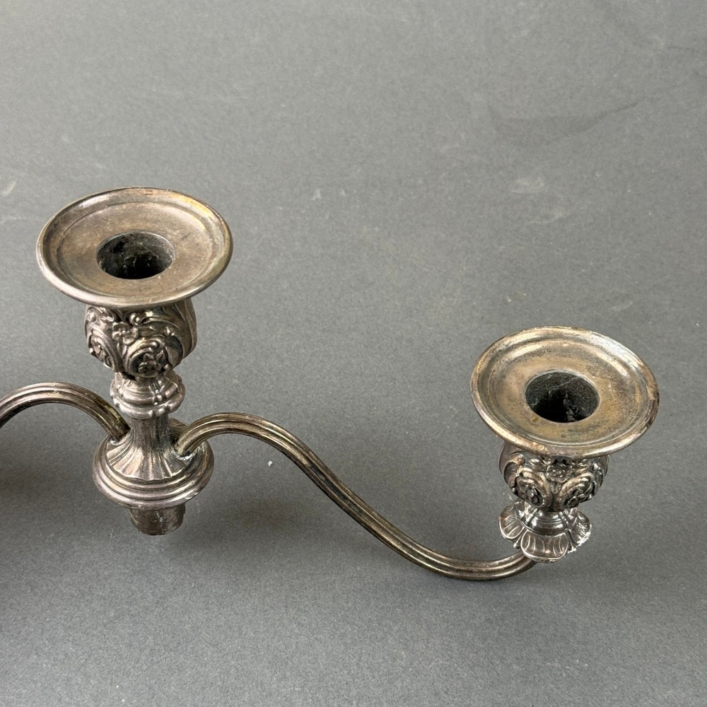 Vintage Candelabra Branches 3-Light Arms Gothic Dark Academia Set of 2 - Picture 2 of 7